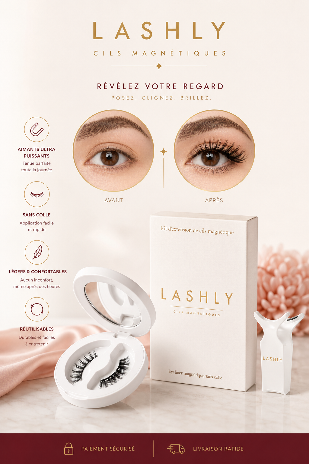 Kit de Cils Magnétiques - Lashly